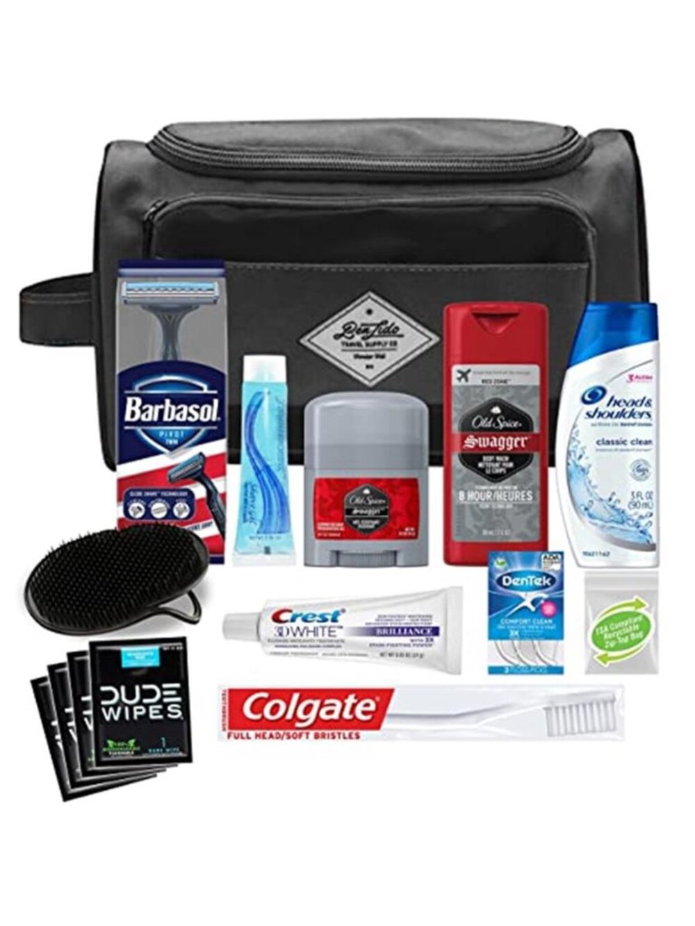 Mens Travel Toiletry Kit TSA Approved Travel Essentials Hygiene Kit Gift Set